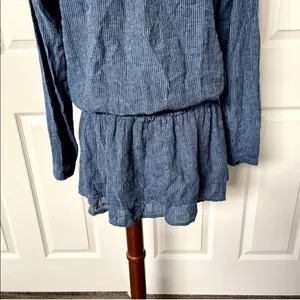 Rails Juliette Salem stripe blue linen mini dress thumbnail 12