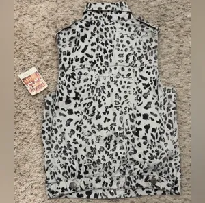Leopard sleeveless vest thumbnail 2