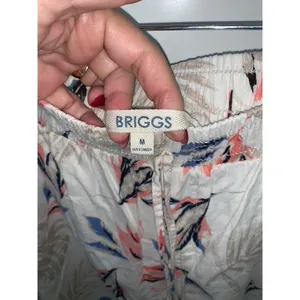Briggs Women's Floral Wide-Leg‎ Pants Multicolor Size Medium Casual Relaxed Fit thumbnail 3