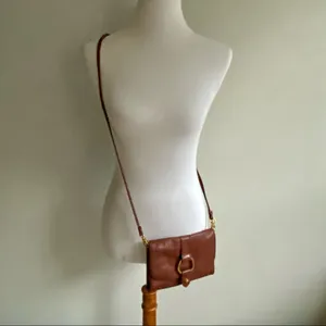 FRYE Ring Crossbody Purse Handbag Brown Leather thumbnail 12