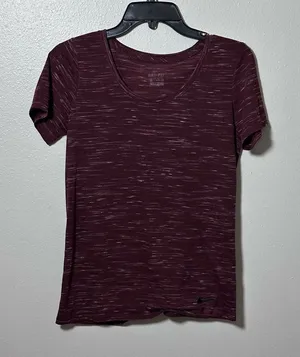 Nike Women Maroon‎ Athletic Basic Dri-Fit shirt size small thumbnail 1