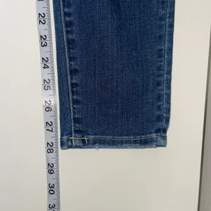 American Eagle Dark Wash Super High Rise Ripped Curvy Skinny Jeans thumbnail 9