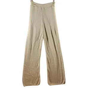 430 | Nasty Gal Cream Knit‎ Wide Leg Pants Cozy Lounge Sweater Pants Medium thumbnail 2
