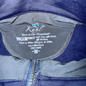 Kuhl Woolforce‎ Jacket Womens Medium Blue Excellent Asymmetrical Zip Snap Front thumbnail 3