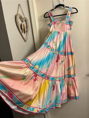 Hunter Bell Rita Cotton Tiered Dress Size XS thumbnail 10