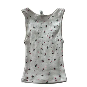 Skims Cotton Rib Tank Mistletoe Holly Size XXS NWOT Limited Holiday thumbnail 3