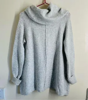 Anthropologie Kaisley Alpaca Blend Oversized Cowl Neck Sweater Grey size M thumbnail 2
