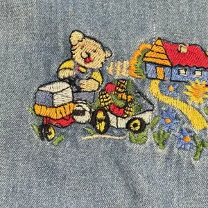 Vintage Way To Go Blue Denim Button Down Women’s S Embroidered Shirt Cottagecore thumbnail 10