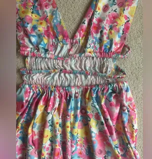 Floral open back sundress Pink thumbnail 3