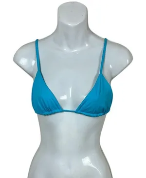 Frankie’s Bikinis Blue Triangle Bikini Top size M thumbnail 1
