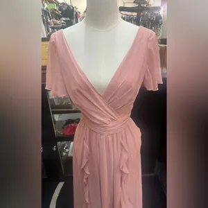 Celebrate sz 8 pink long formal dress thumbnail 3
