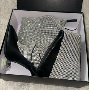 Azalea Wang Jaclyn-Black Stiletto Boot - Size 8 - Nib thumbnail 13