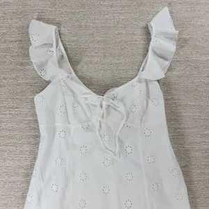 Princess Polly Besiana Broderie Anglaise Mini Sundress Sz 10 White Eyelet Ruffle thumbnail 3
