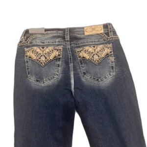 Miss Me Jeans, Women's Size 32 Blue, Denim, Gems Back Pocket, Flared thumbnail 2