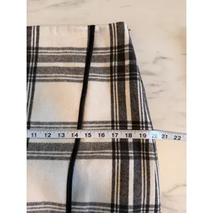Joe Fresh Plaid Wool Blend Wrap‎ Mini Skirt Black White Party Women's Size 6 thumbnail 7
