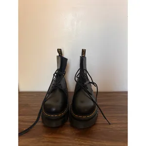 Dr. Martens Audrick 8-Eye Boot Black Nappa Lux Leather Platform US L 9 AW004 thumbnail 2