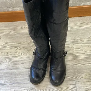 Shoemint Black Upper Leather Zip Up Boots Size 7 thumbnail 2