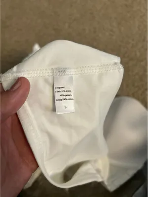 cd01 A10 Size small white bodysuit missing straps body contouring thumbnail 5