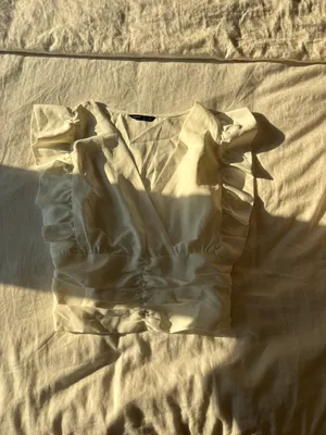 White Ruffle Top thumbnail 2