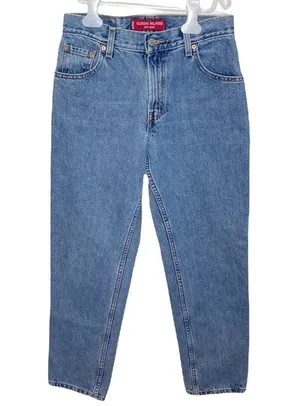 Levi’s 550 Classic relaxed 100% cotton rigid denim light wash jeans sz 6 thumbnail 1