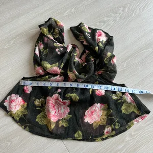 Kimchi Blue Top Womens Extra Small Floral Cropped Off The Shoulder With Straps thumbnail 7