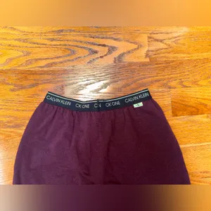 🌸Calvin Klein Deep Plum Lounge Shorts with Branded Waistband thumbnail 4