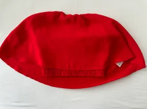 Aritzia Red Satin Flowy Strapless Top thumbnail 6