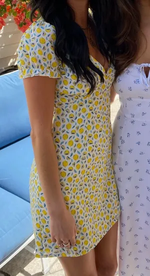Princess Polly Lemon Print Mini Dress thumbnail 1