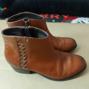 Clarks Maypearl Fawn Ankle Round Toe Brown Boots 7.5 Southwestern Boho Casual thumbnail 2