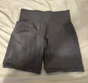NVGTN Gray Seamless High Waist Biker Shorts Size Large Gym Workout thumbnail 1