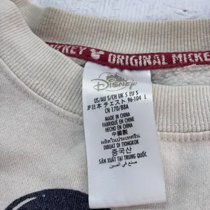 Disney Parks Walt Disney World Mickey Sweatshirt Cream Off White S Pullover Y2K thumbnail 4