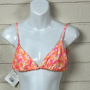 Kulani Kinis Floral Triangle Bikini Top size S NWT thumbnail 6