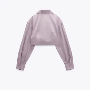 NWT Zara‎ Voluminous Cropped Poplin Shirt thumbnail 6