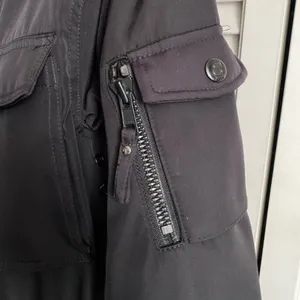 S13 Long Coat Black with Faux Fur Hood Small Parka Winter Snow thumbnail 3