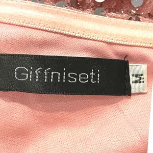 Giffniseti Pink‎ One Shoulder Sequin Fringe High Slit Formal Gown Dress Size M thumbnail 7