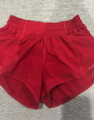 Lululemon hotty hot shorts red 2.5 inch thumbnail 1