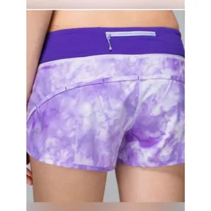 Lululemon Run: Speed Short Purple Tie Dye size 8 thumbnail 3