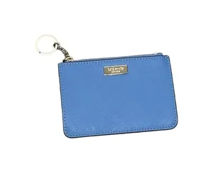 Kate Spade New York Blue Colorblock Saffiano Leather Card Holder Keychain Zipper thumbnail 1