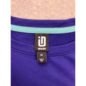 Ideology T-Shirt Women 3X Blue Short Sleeve‎ Cinch Hem Activewear thumbnail 2