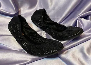 Black Thea Quilted Ballet Flats thumbnail 1