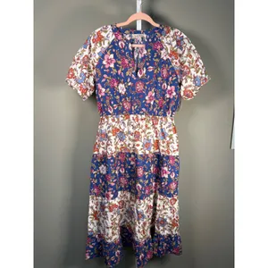 Harlow & Rose Floral Boho Tiered Midi Dress Cottagecore Prairie‎ NWT Medium thumbnail 2