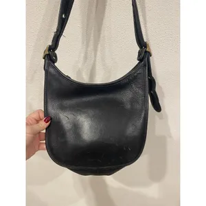 Vintage Coach Janice Legacy Crossbody Bag Womens Medium Black Leather Zip USA thumbnail 4