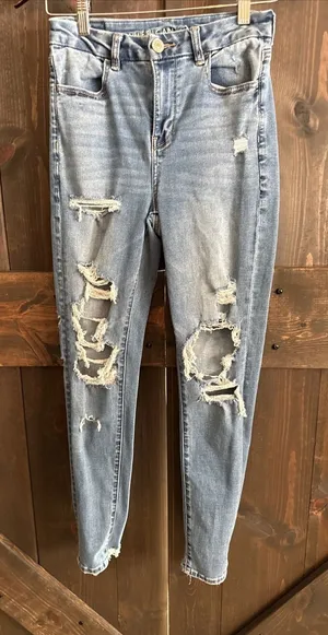 American Eagle AE Next Level‎ Stretch Curvy High Rise Jegging Medium Size 4 thumbnail 1