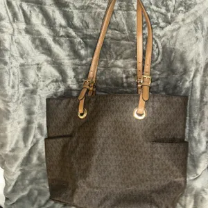 Michael Kors‎ Jet Set Travel Large Mk Signature Logo Tote Handbag Brown 30S11T4B thumbnail 6
