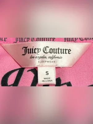 Juicy Couture Women’s Size S All Over Print Crown Button Up Pajamas Set thumbnail 2