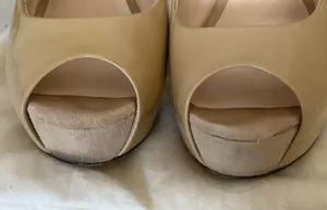 La Fenice Venezia nude patent leather peep toe heels platform high heel shoes 7 thumbnail 9