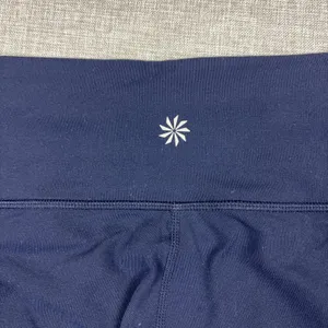 Athleta Leggings Womens L Blue Cropped Nylon Spandex Elastic Waist Yoga Gym thumbnail 4