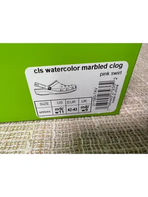 Crocs Unisex Adult Pink Classic Watercolor Marbled Clog US 9 Mens/ 11 Womens NEW thumbnail 4