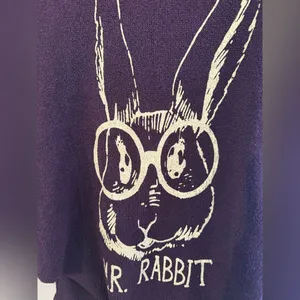 Wildfox Light Purple Mr. Rabbit Sweater S thumbnail 3