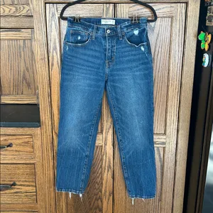 Abercrombie & Fitch The‎ Boyfriend Mid Rise Jeans Medium Wash thumbnail 4